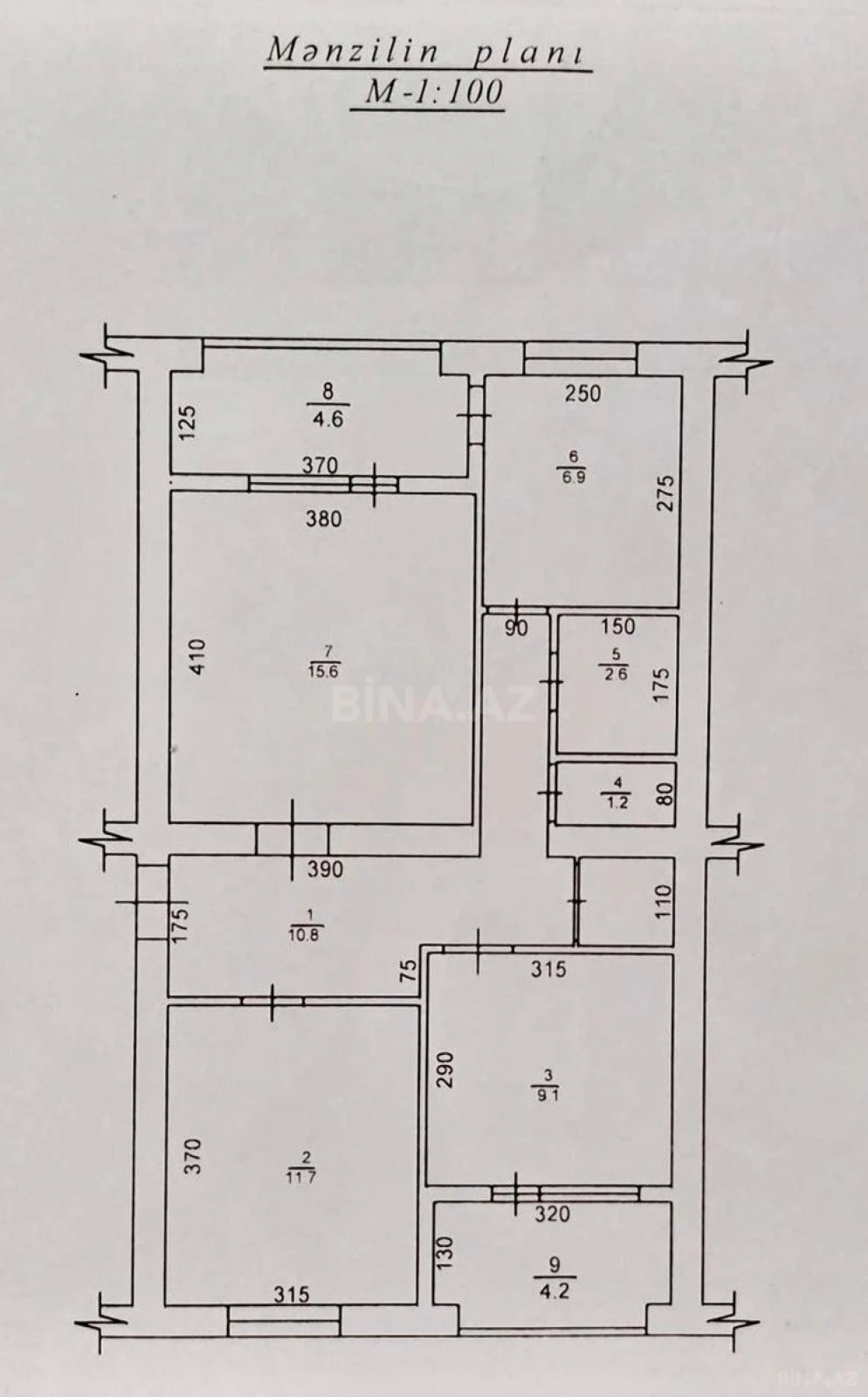 Satılır 3 otaqlı mənzil 75 m²