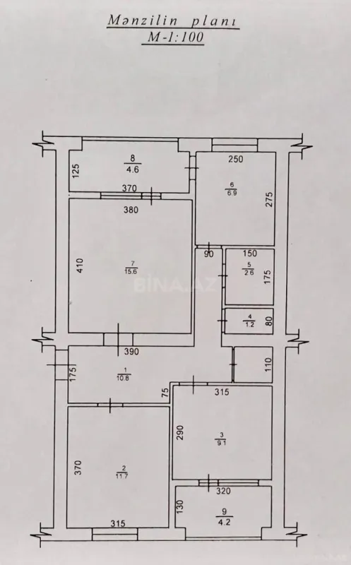 Satılır 3 otaqlı mənzil 75 m²