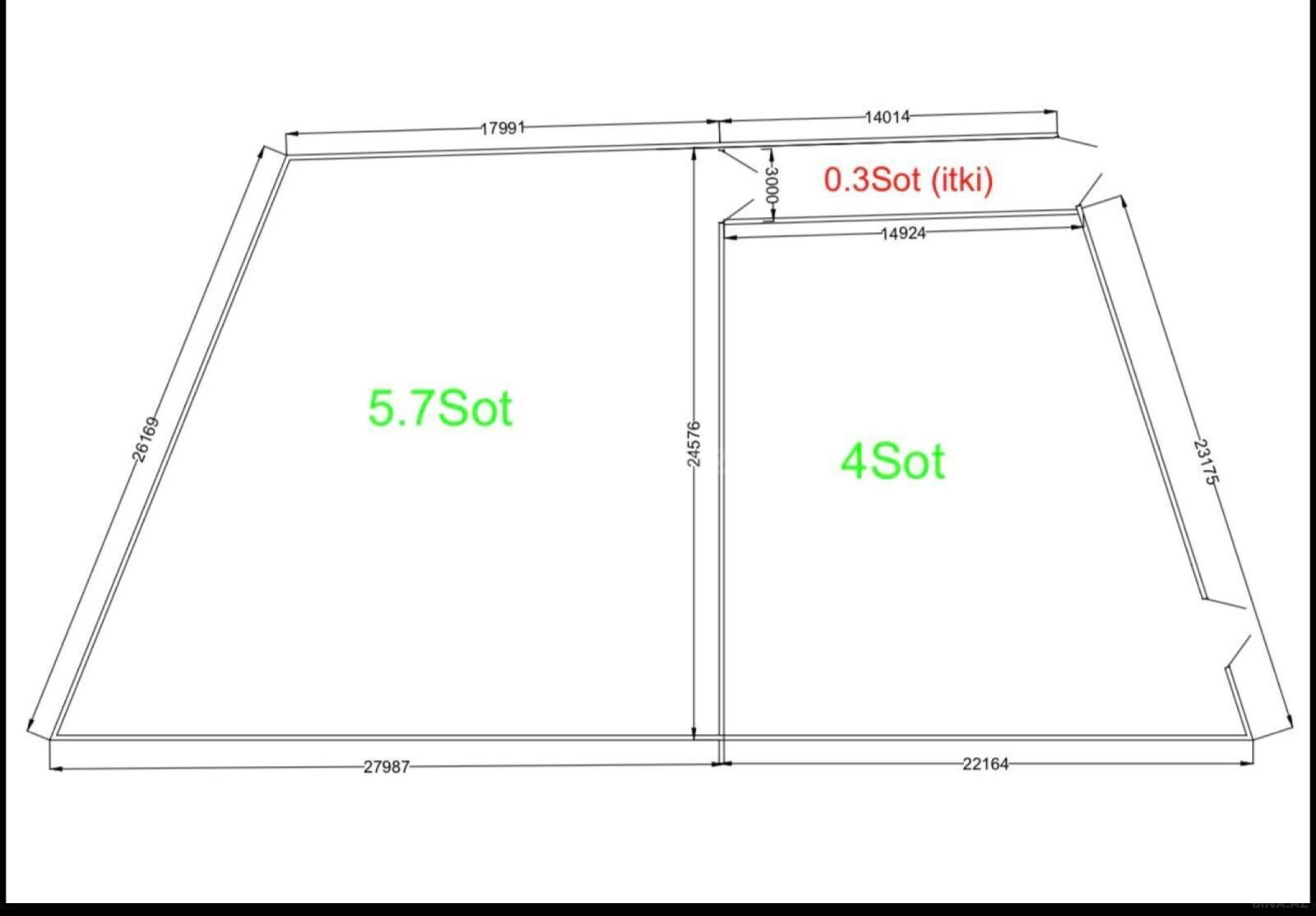 Satılır torpaq sahəsi 4 m²