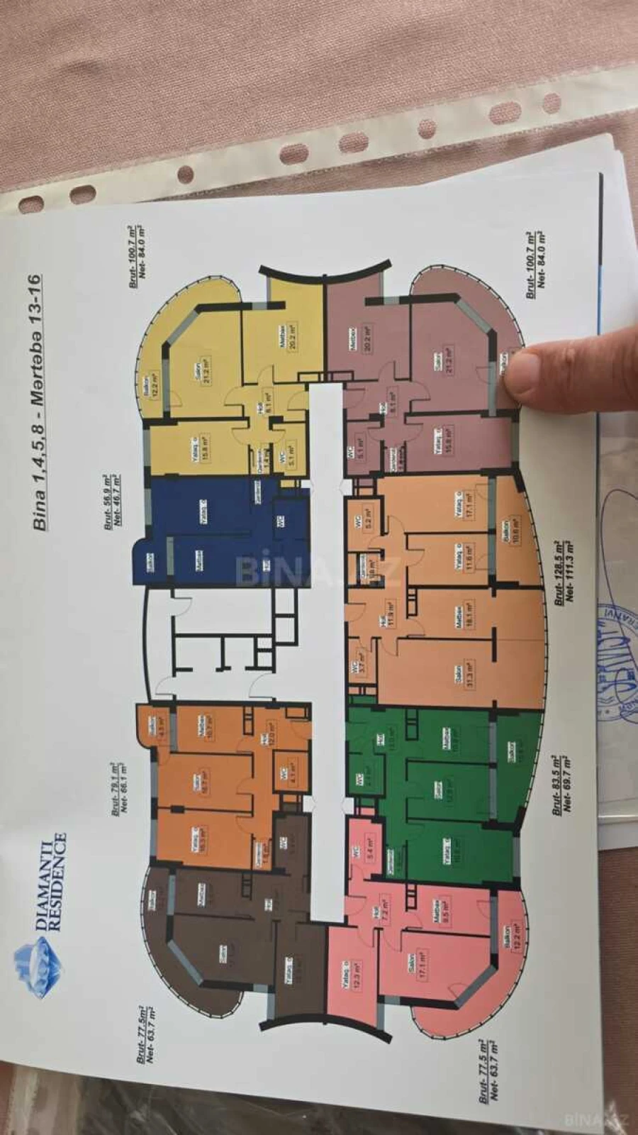 Satılır 2 otaqlı mənzil 100.5 m²