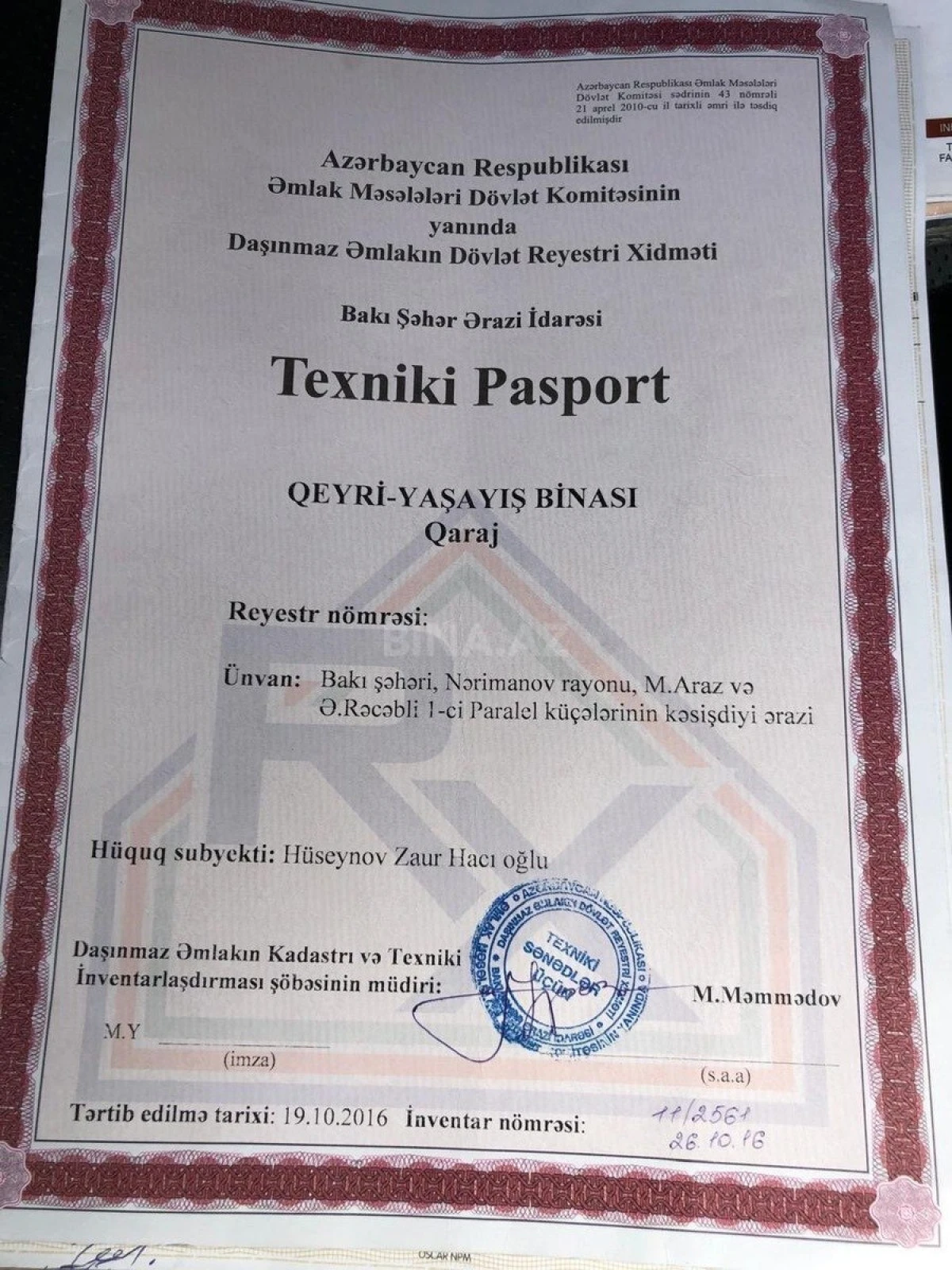 Satılır obyekt 40 m²