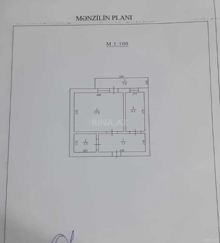 Satılır 2 otaqlı mənzil 36 m²