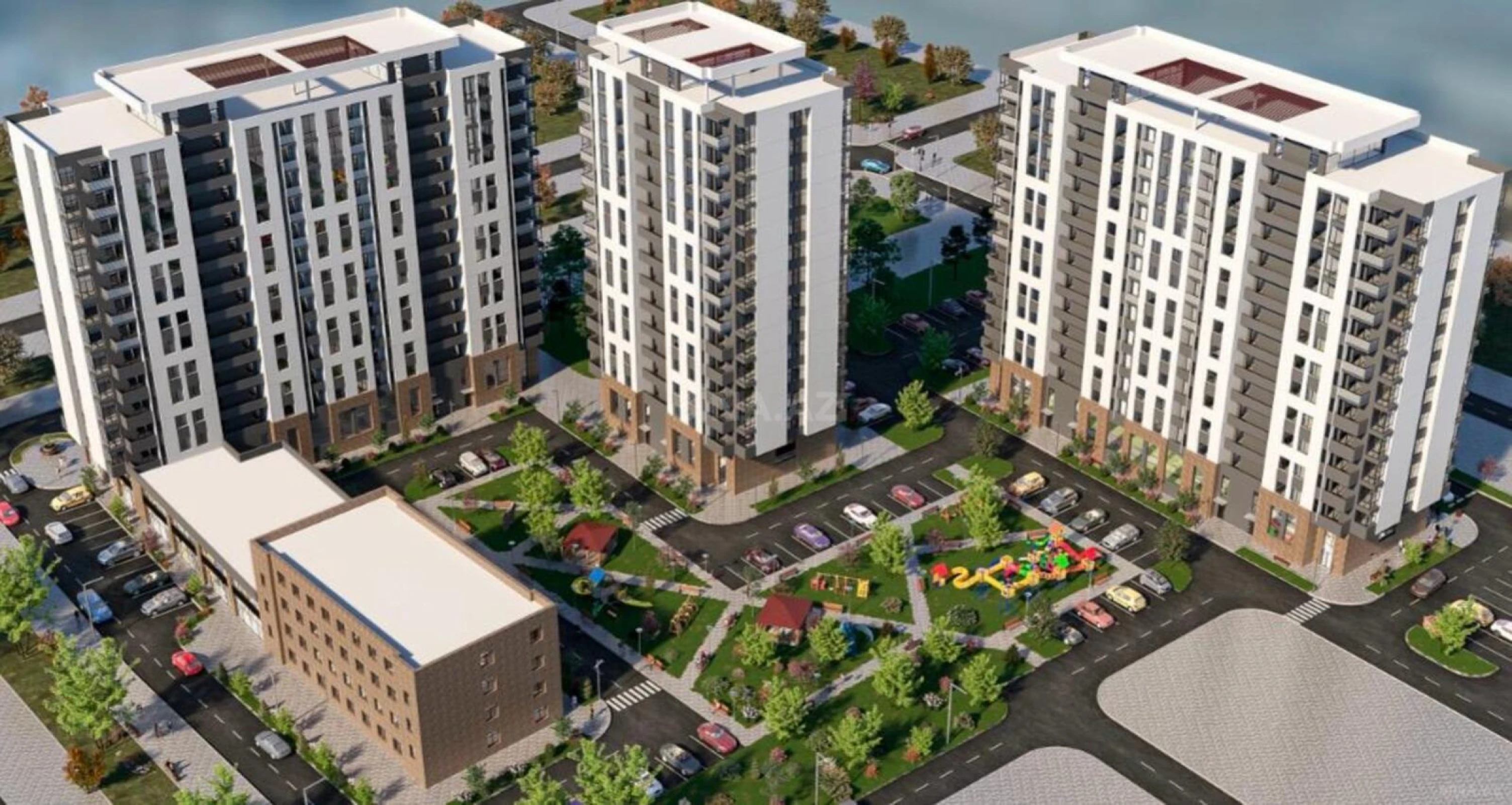 Satılır 1 otaqlı mənzil 57.1 m²