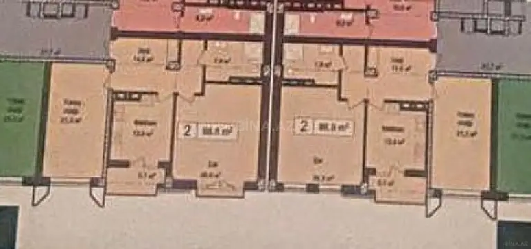 Satılır 2 otaqlı mənzil 87 m²