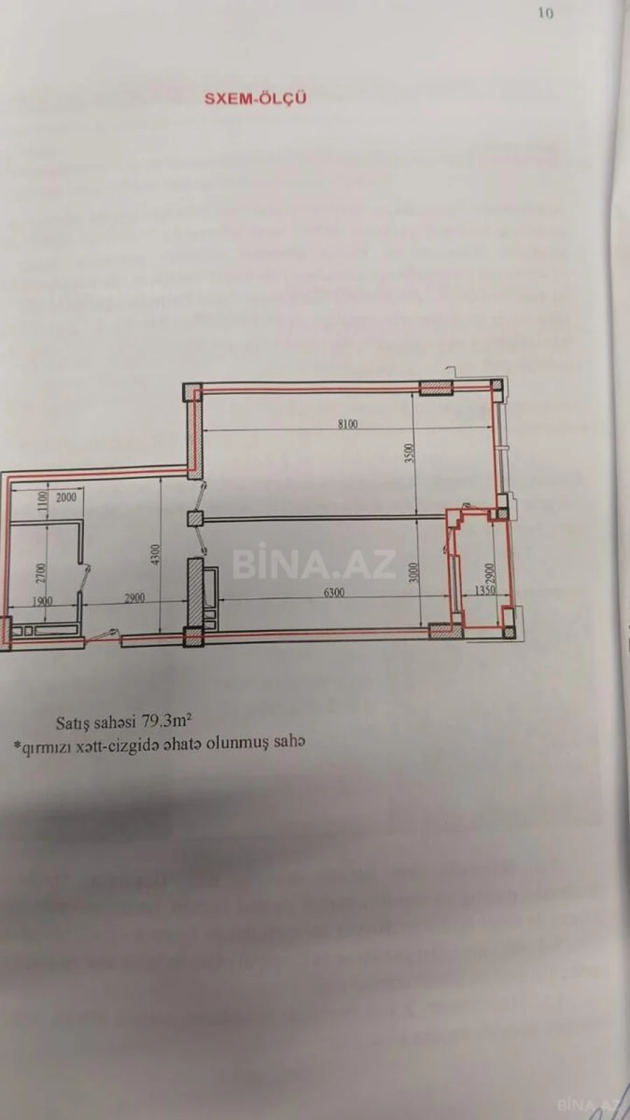 Satılır 2 otaqlı mənzil 79.3 m²
