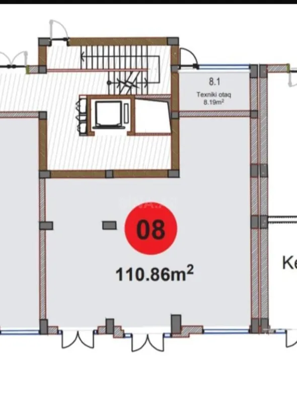 Kirayə verilir obyekt 111 m²