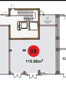 Kirayə verilir obyekt 111 m²