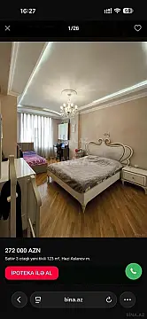Satılır 3 otaqlı mənzil 123 m²
