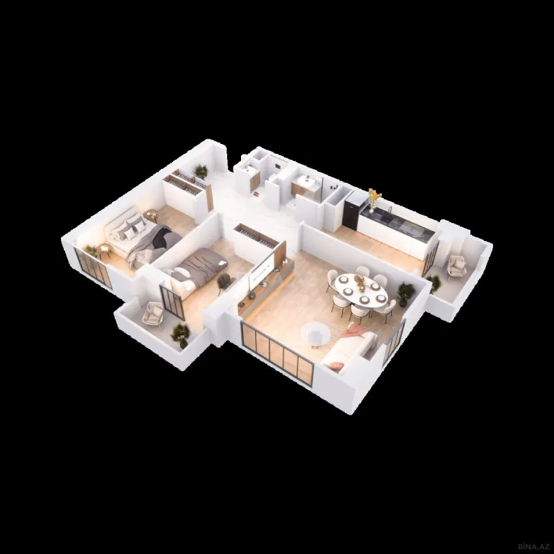 Satılır 3 otaqlı mənzil 87 m²