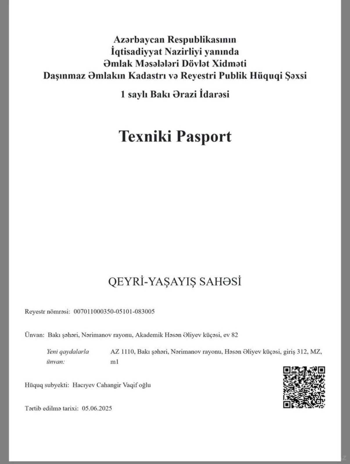 Satılır obyekt 22.9 m²