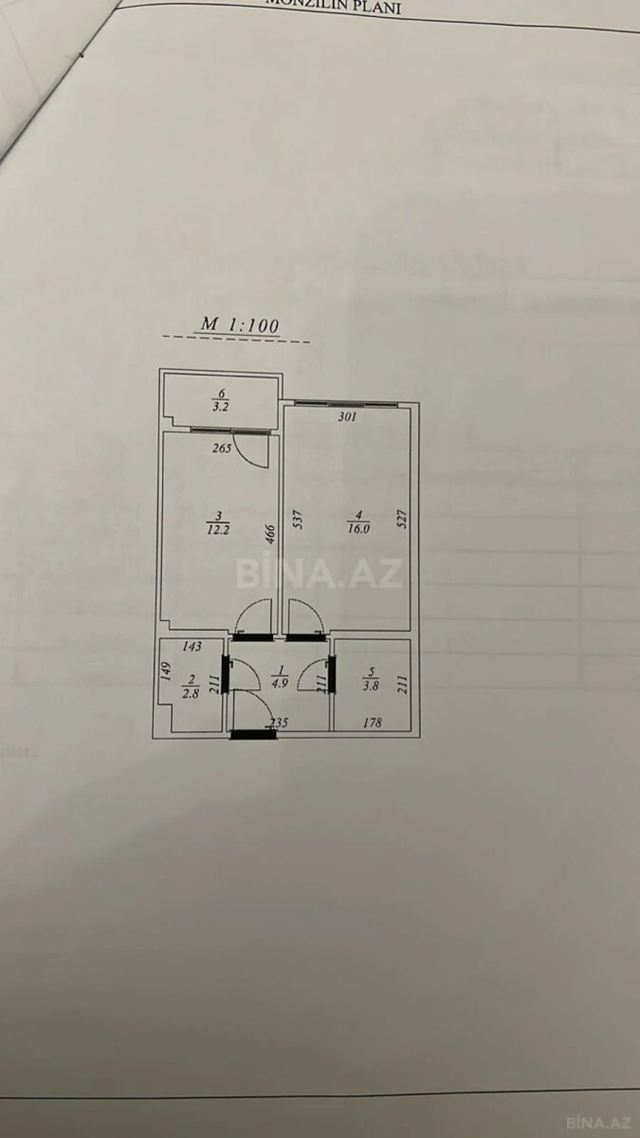 Satılır 2 otaqlı mənzil 50 m²