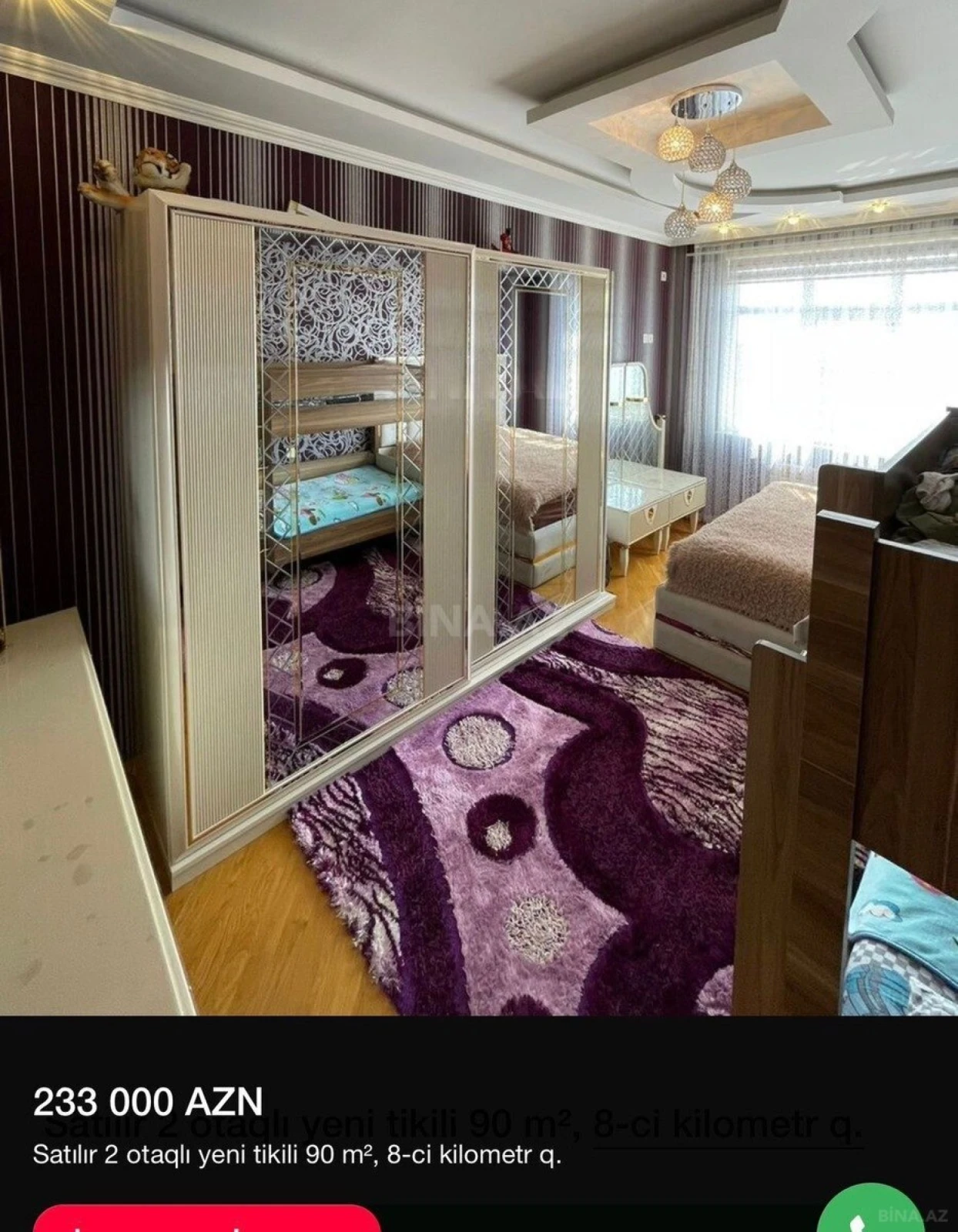 Satılır 3 otaqlı mənzil 90 m²