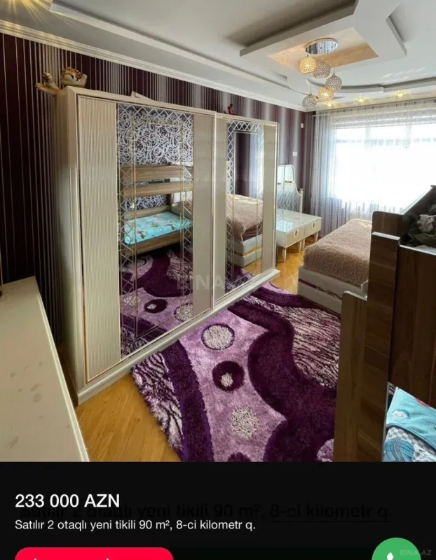 Satılır 3 otaqlı mənzil 90 m²