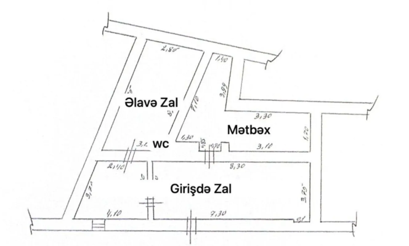 Kirayə verilir obyekt 100 m²