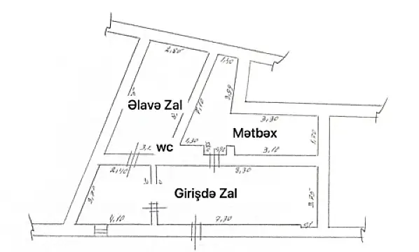 Kirayə verilir obyekt 100 m²
