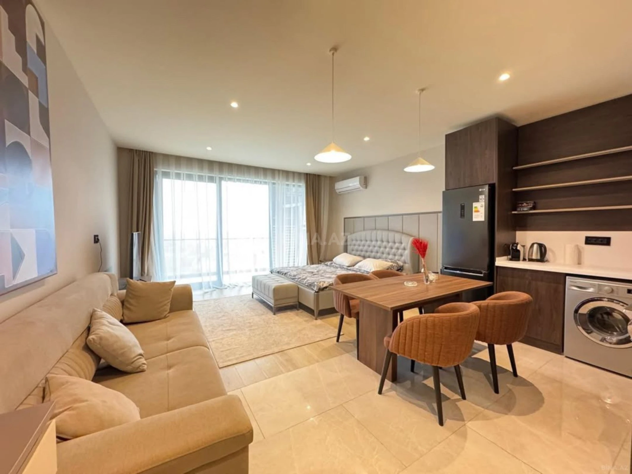 Kirayə verilir 1 otaqlı mənzil 60 m²