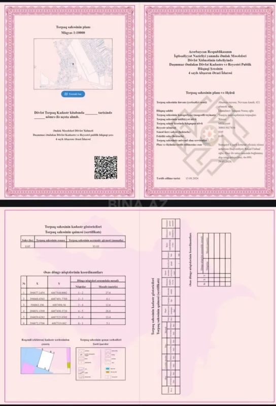 Satılır torpaq sahəsi 5 m²