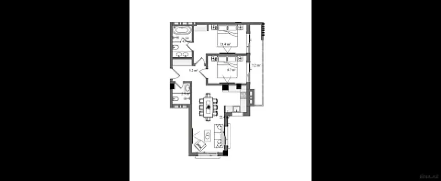 Satılır 3 otaqlı mənzil 78.8 m²