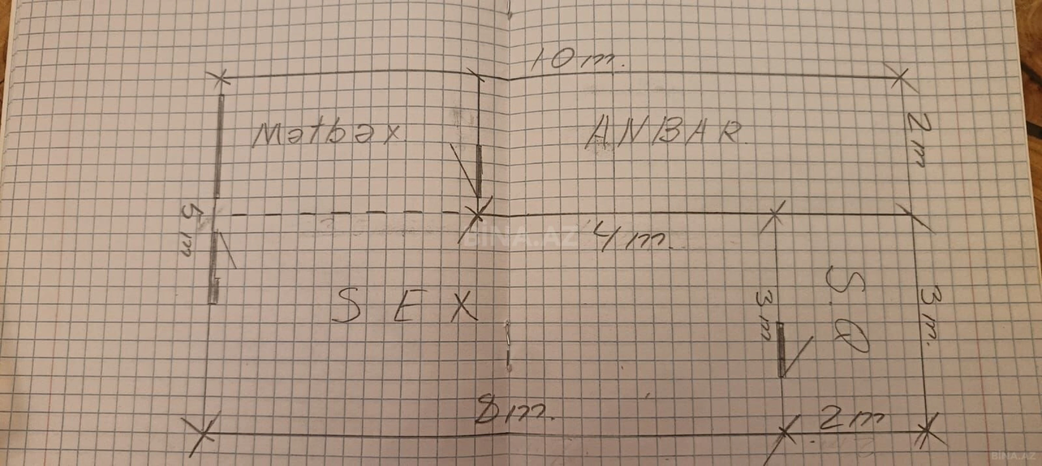 Kirayə verilir obyekt 50 m²