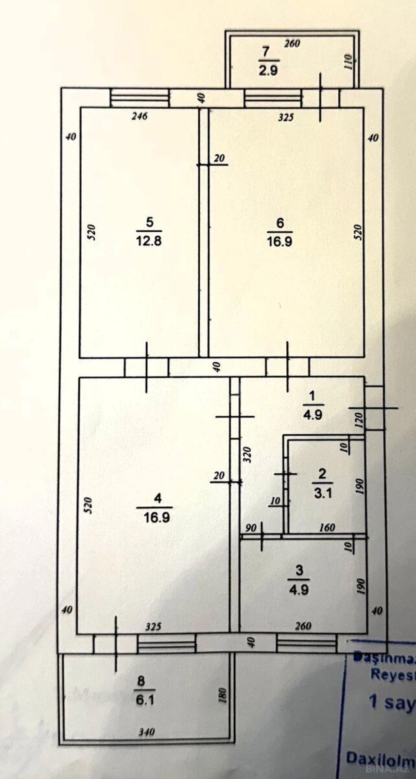 Satılır 3 otaqlı mənzil 70 m²