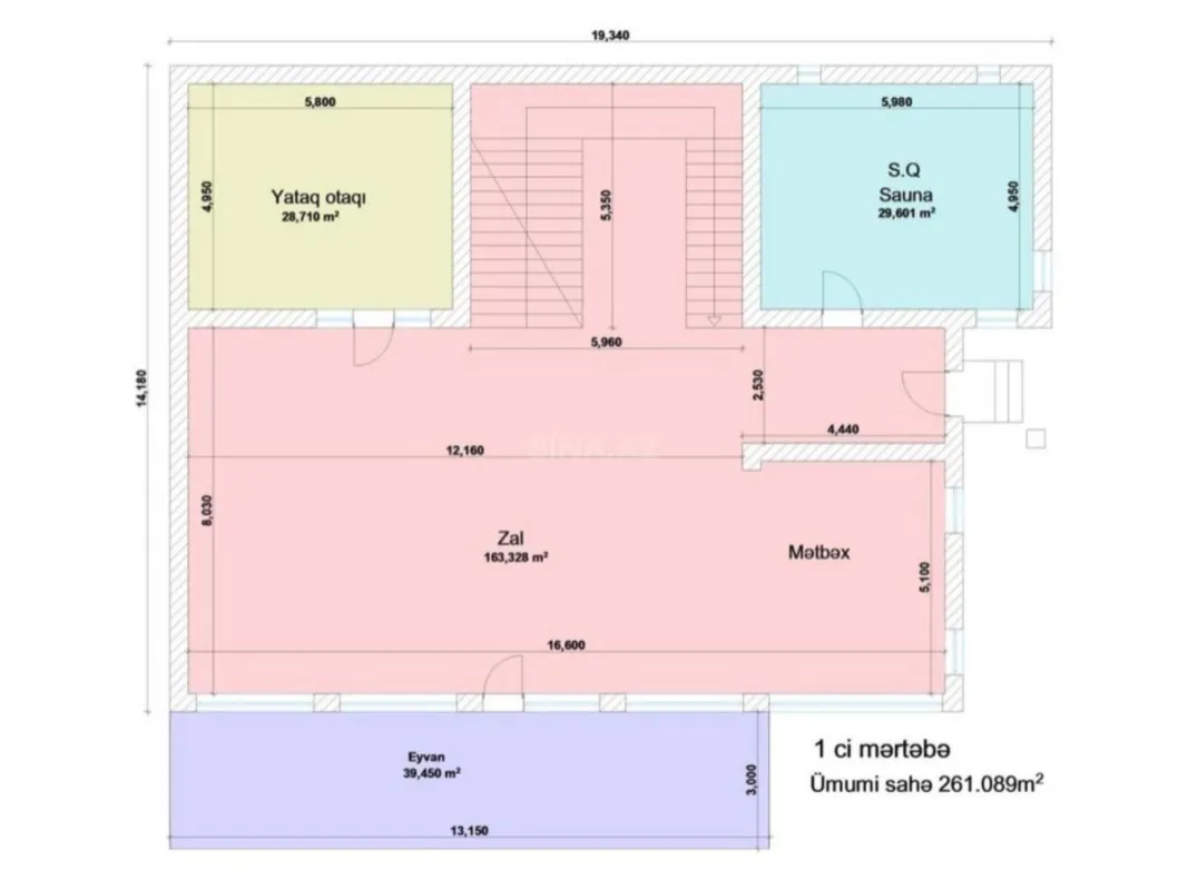 Satılır 9 otaqlı həyət evi 800 m²