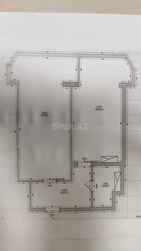 Satılır 2 otaqlı mənzil 68 m²
