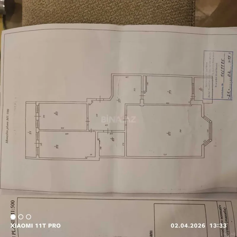 Satılır 3 otaqlı mənzil 154 m²
