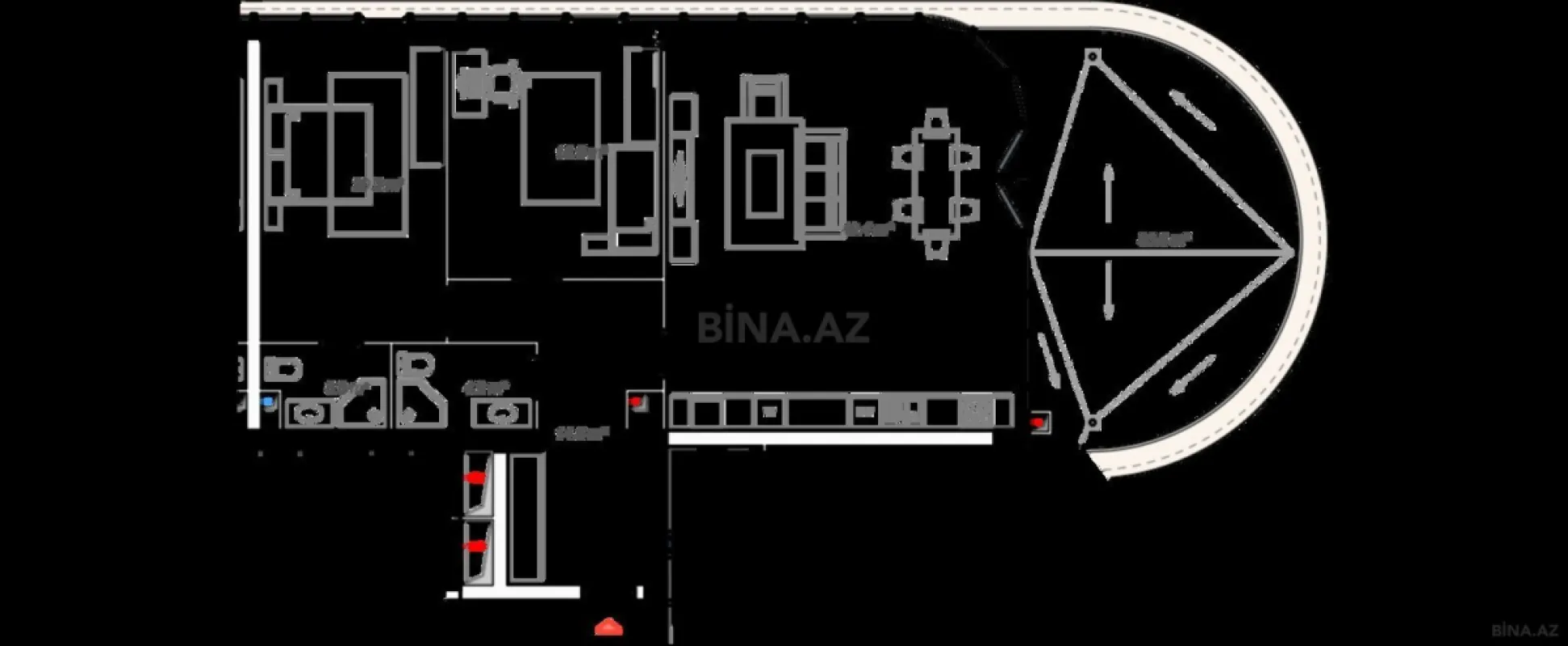 Satılır 3 otaqlı mənzil 158.4 m²