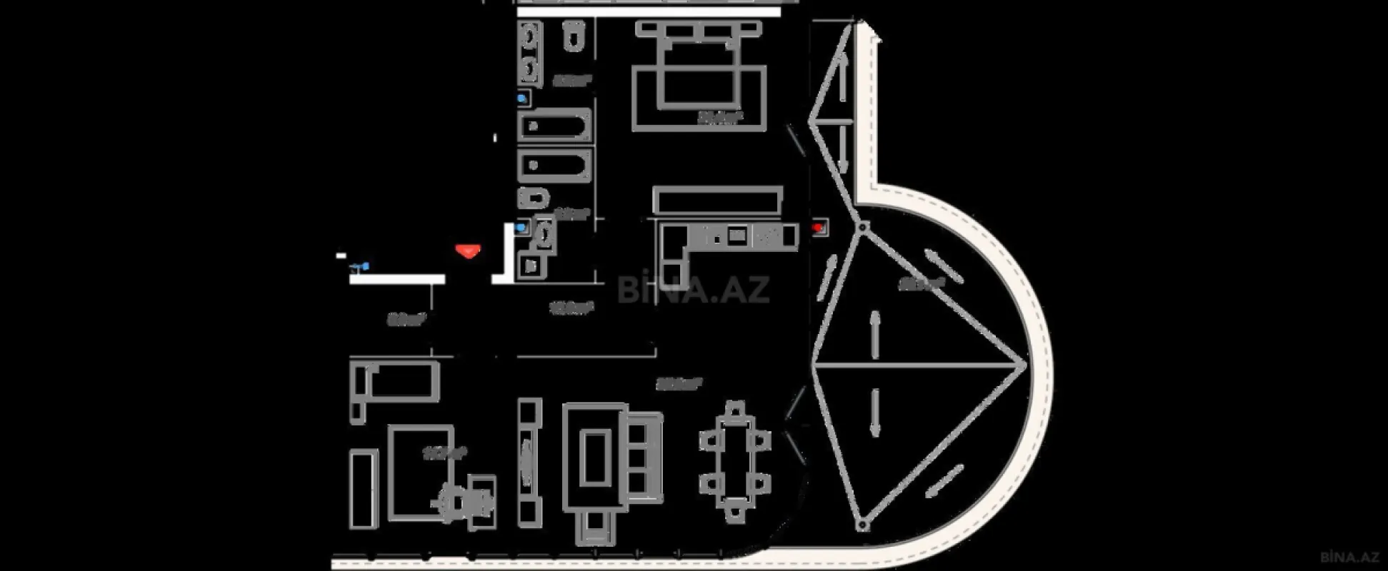Satılır 3 otaqlı mənzil 152.6 m²