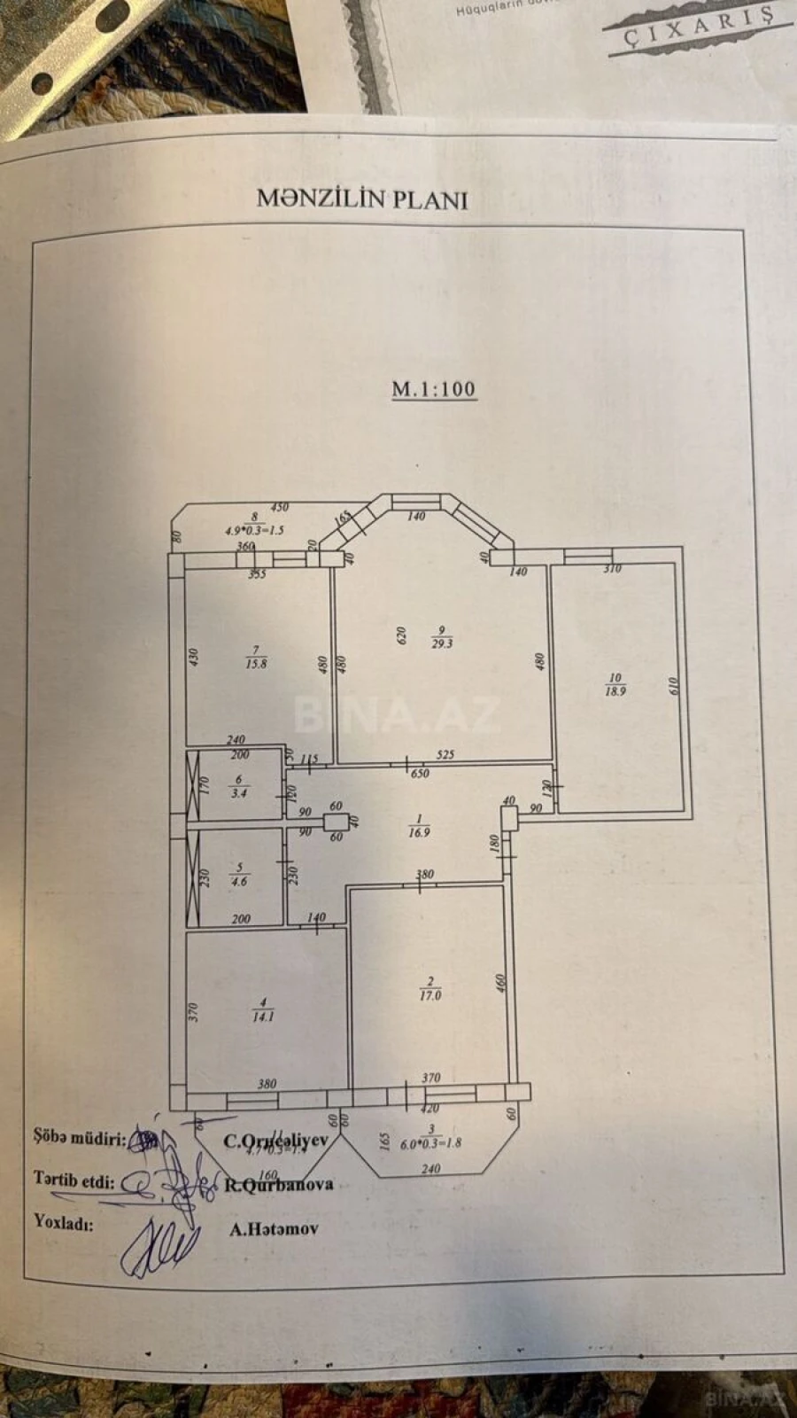 Satılır 4 otaqlı mənzil 136 m²