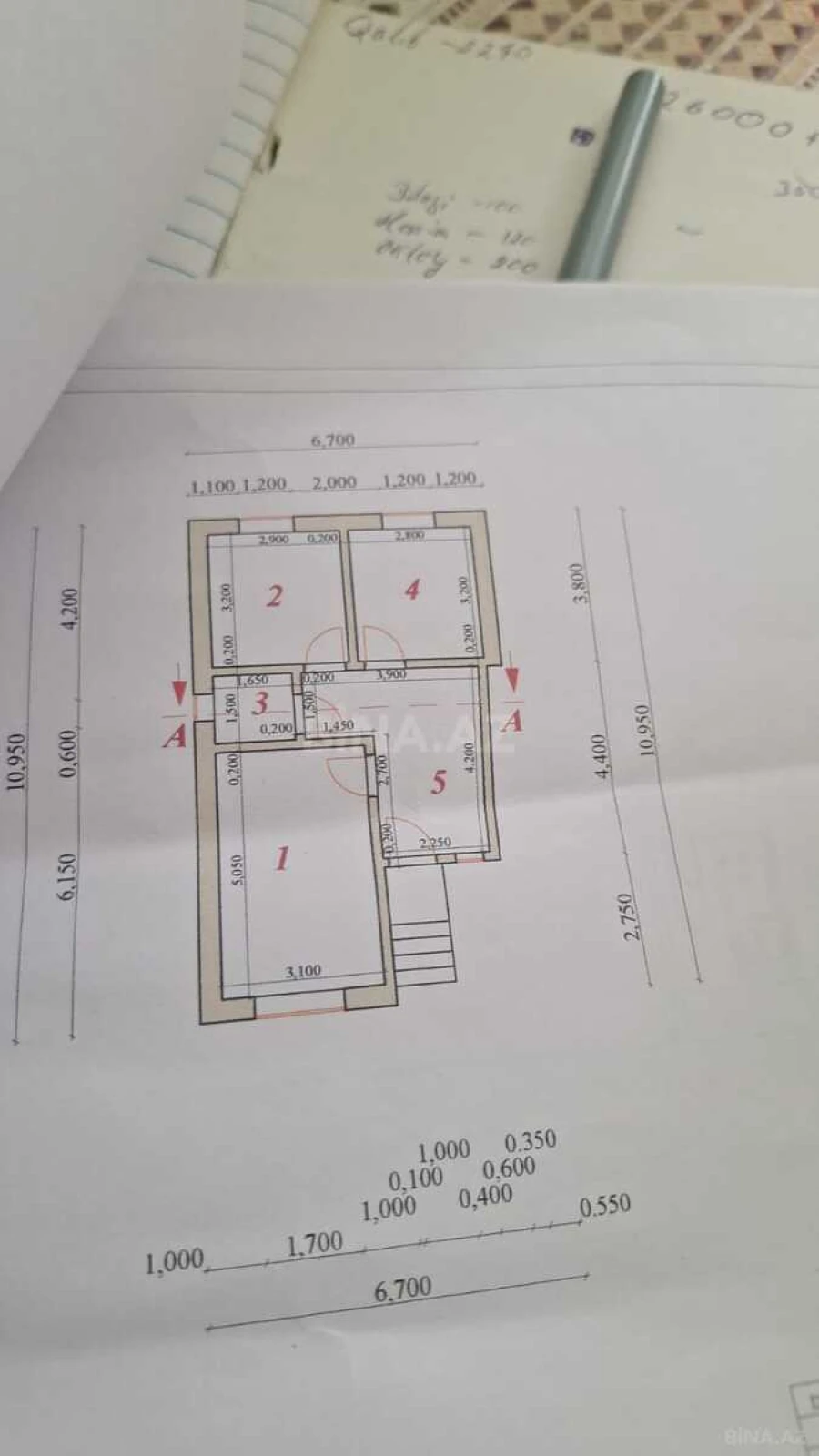 Satılır 3 otaqlı həyət evi 50 m²