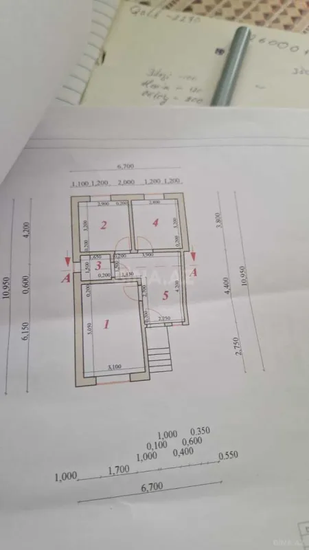 Satılır 3 otaqlı həyət evi 50 m²