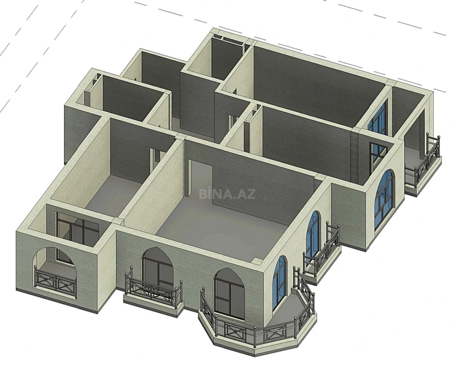 Satılır 3 otaqlı mənzil 168 m²