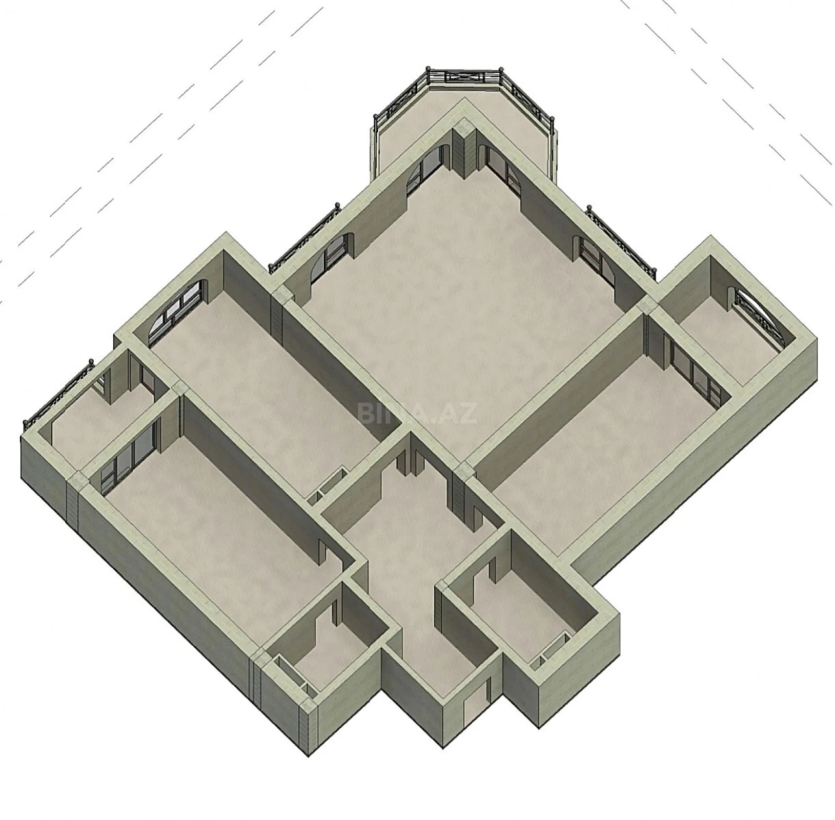 Satılır 3 otaqlı mənzil 168 m²