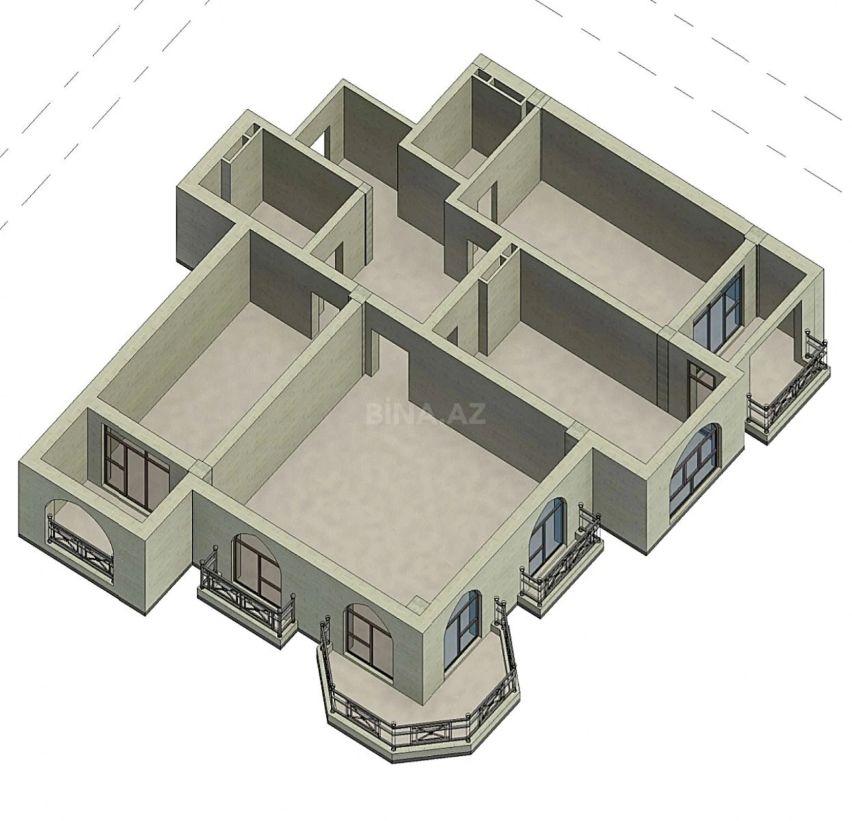 Satılır 3 otaqlı mənzil 168 m²