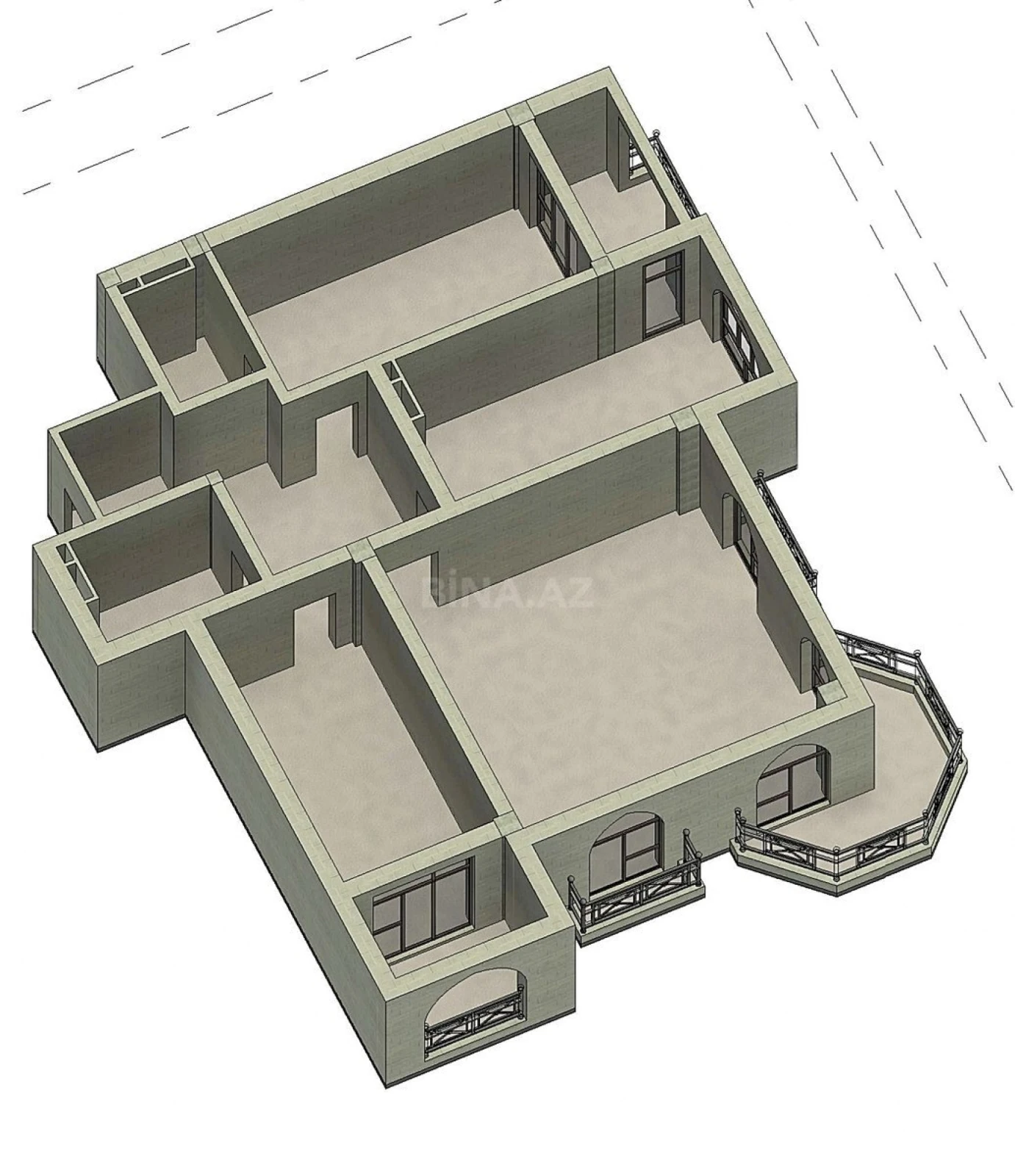 Satılır 3 otaqlı mənzil 168 m²