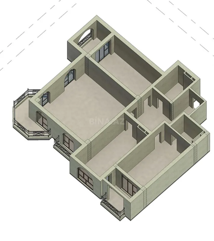 Satılır 3 otaqlı mənzil 168 m²