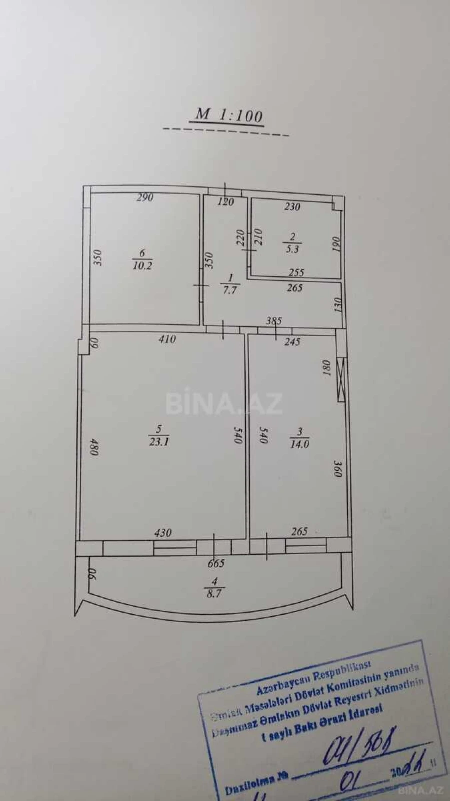Satılır 2 otaqlı mənzil 70 m²