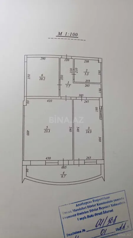 Satılır 2 otaqlı mənzil 70 m²