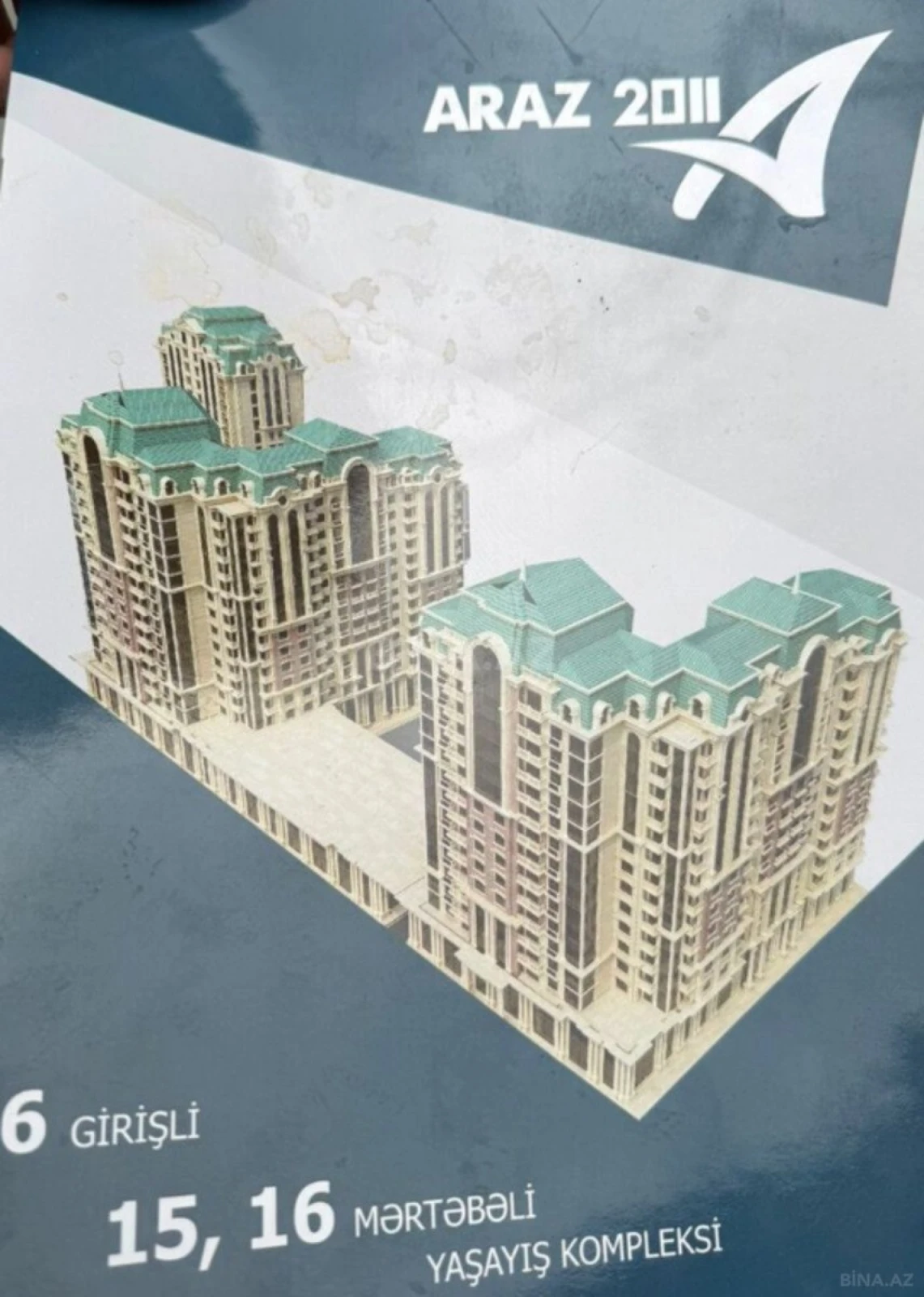 Satılır 4 otaqlı mənzil 166 m²