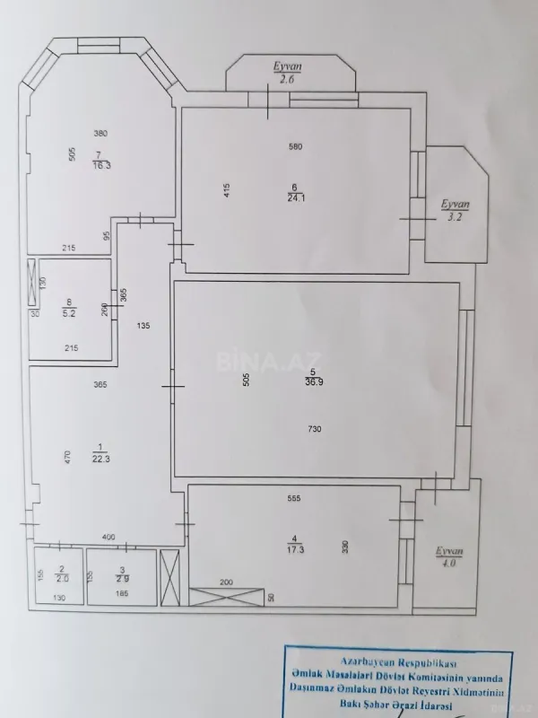 Satılır 3 otaqlı mənzil 137 m²