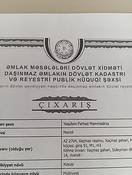 Satılır 2 otaqlı mənzil 56.3 m²