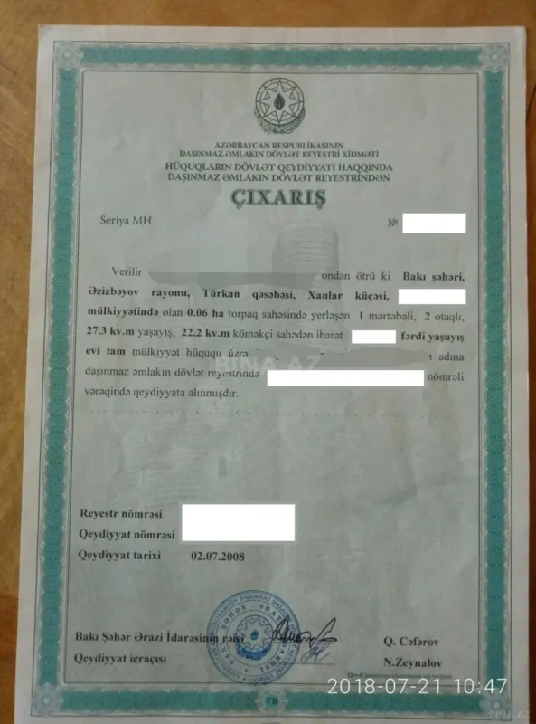 Satılır 2 otaqlı həyət evi 50 m²