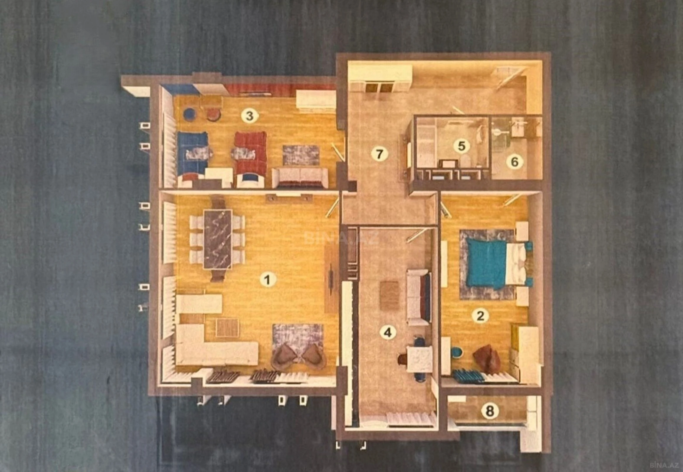Satılır 3 otaqlı mənzil 154 m²