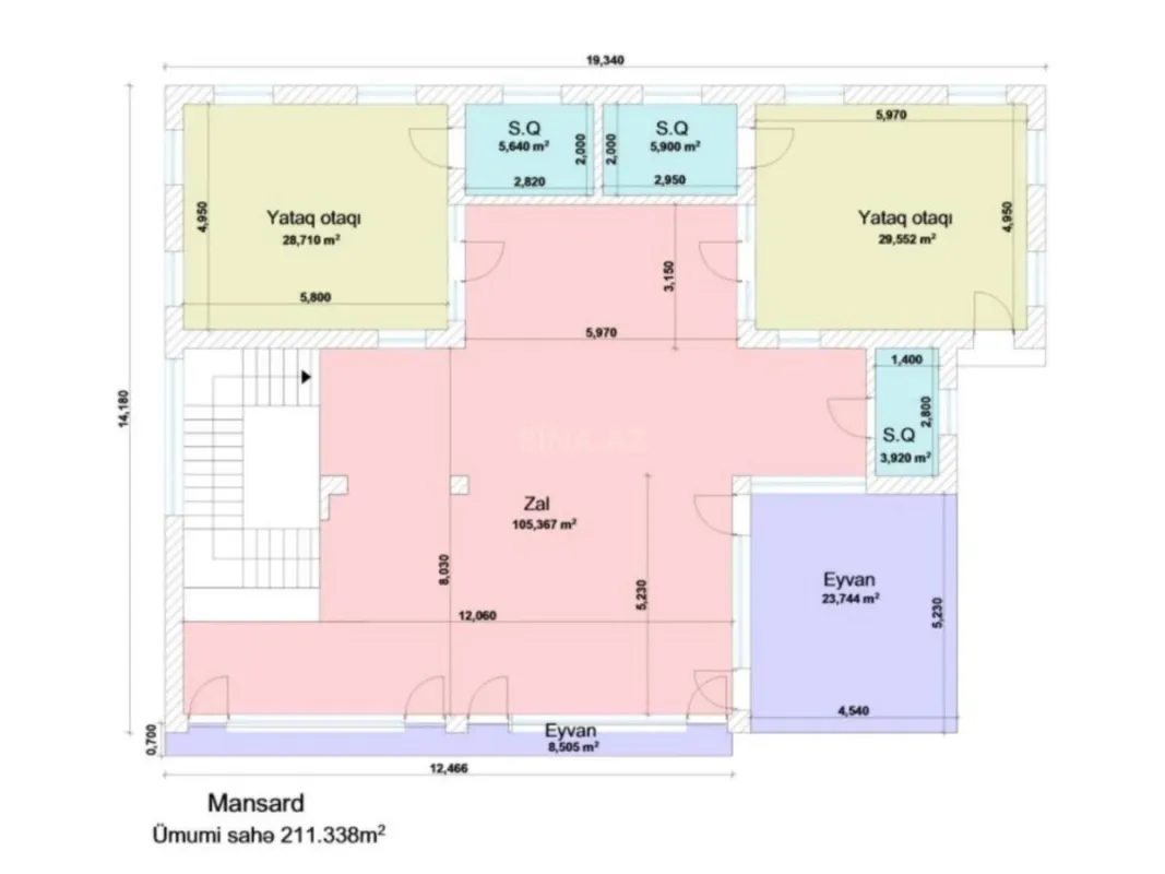 Satılır obyekt 800 m²