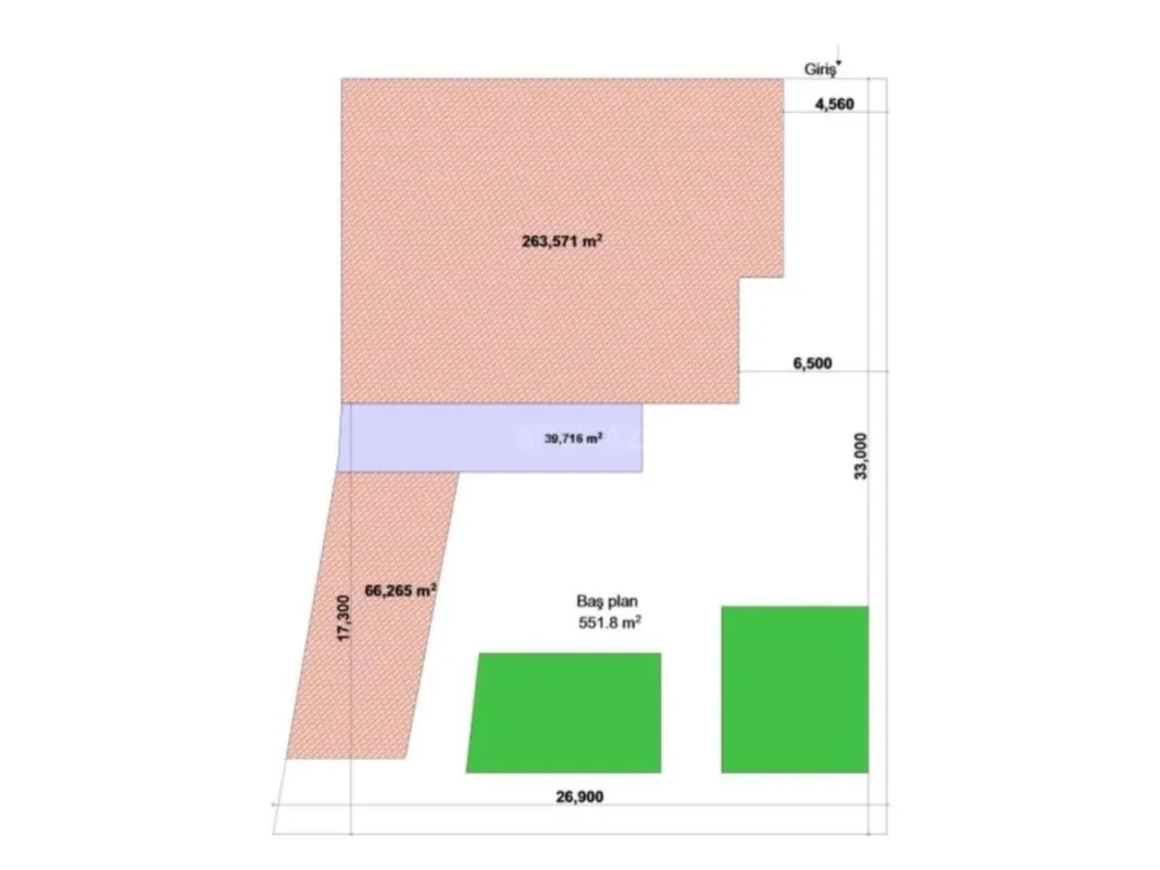 Satılır obyekt 800 m²