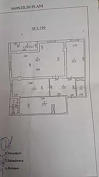 Satılır 3 otaqlı mənzil 119 m²