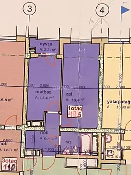 Satılır 1 otaqlı mənzil 50 m²