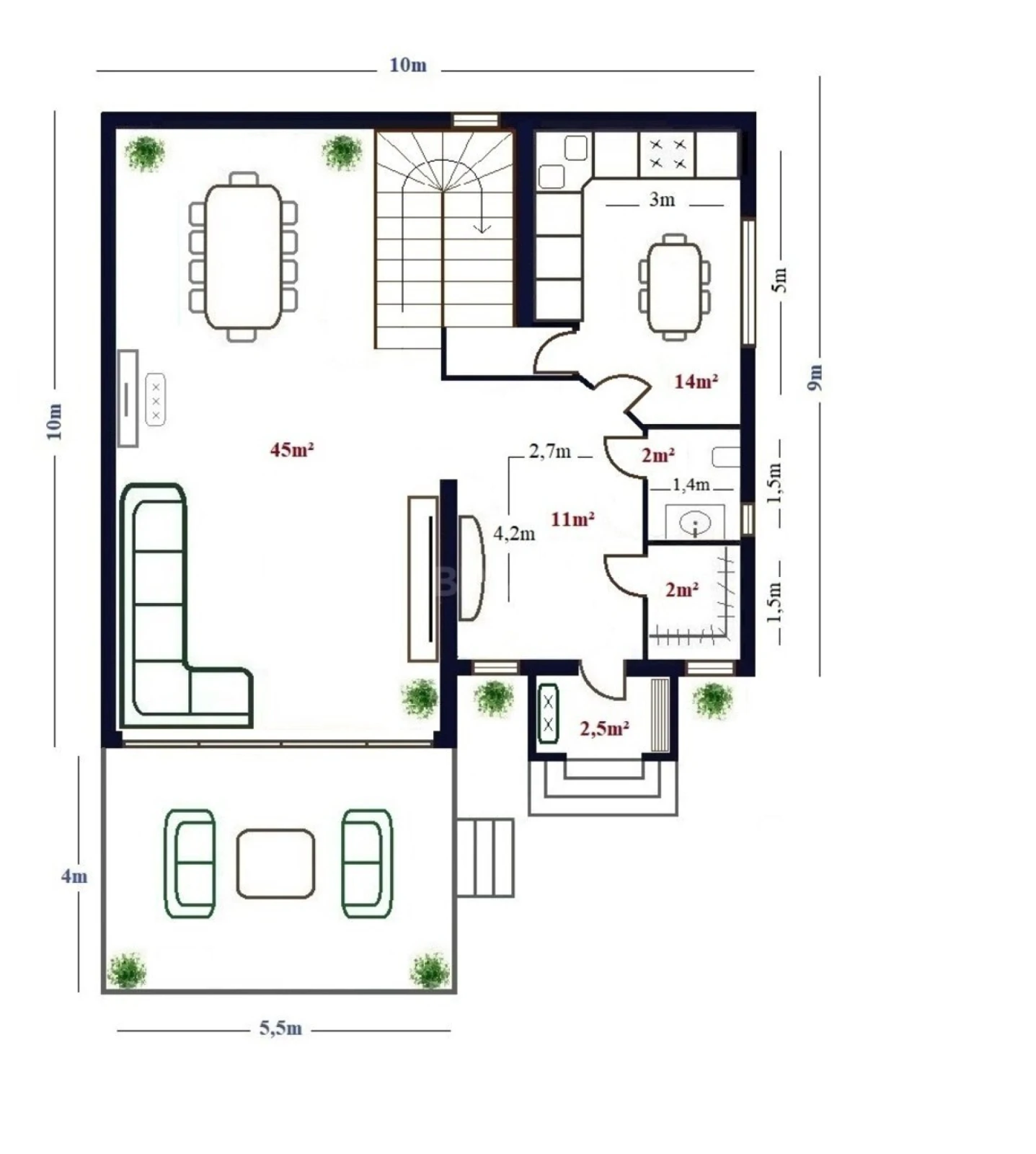 Satılır 4 otaqlı həyət evi 145 m²