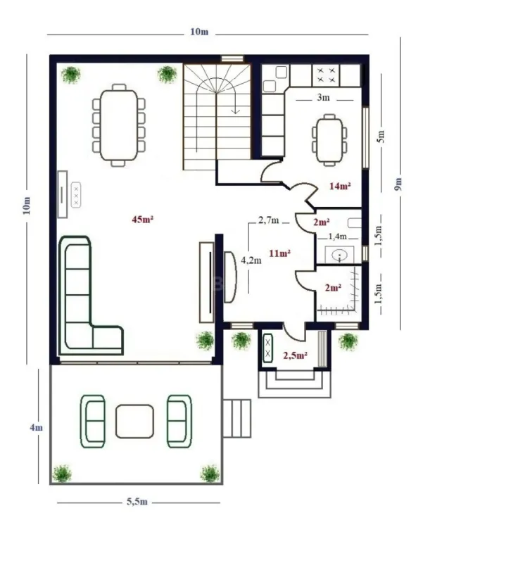 Satılır 4 otaqlı həyət evi 145 m²
